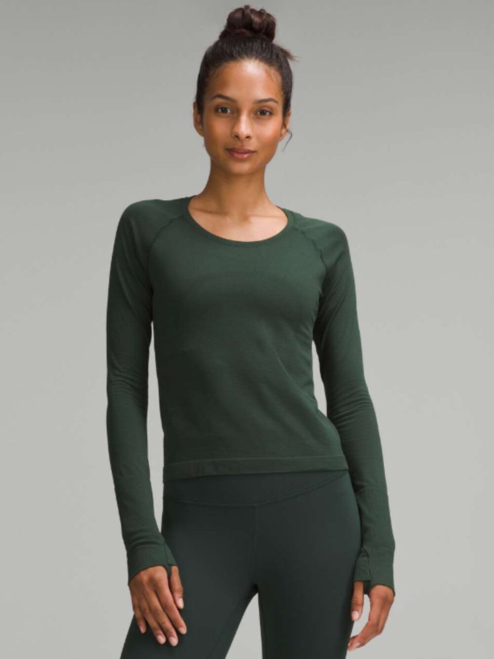 Lululemon Swiftly Tech Long-Sleeve Shirt 2.0 Waist Length 4 - Rainforest Green